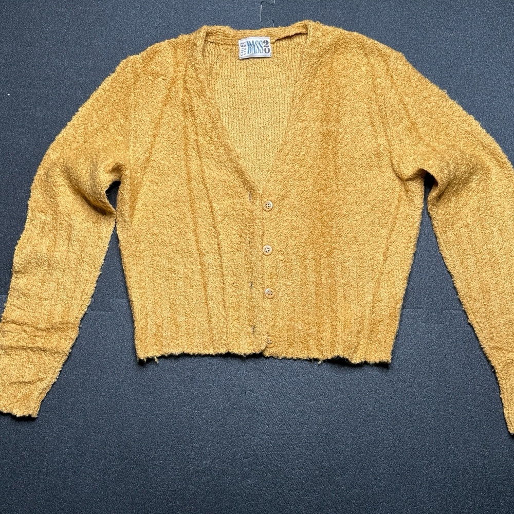 Bass Mustard Button-Up Cardigan